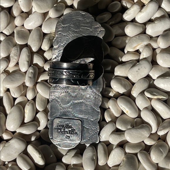 Mercury Orchard  vintage one of a kind Turquoise Silver Statement Ring - Picture 6 of 11